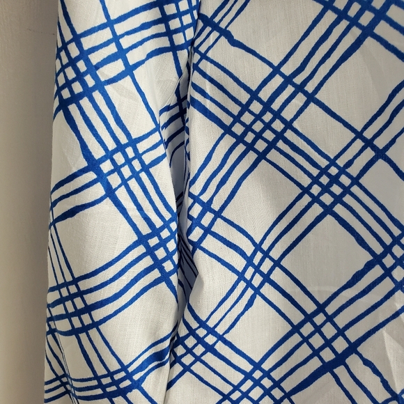 Vintage Models Coat Day Dress Blue & White Plaid Size 12  cr 60's - Picture 5 of 15